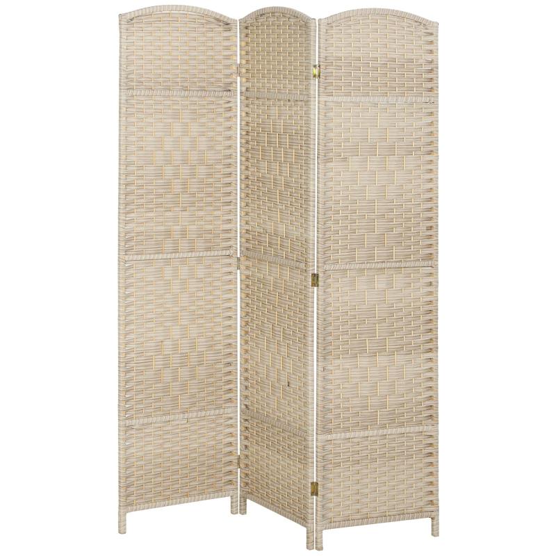 Διαχωριστικό Δωματίου 3 Πάνελ, 135x180 cm, Υφασμάτινη PP και Ξύλινη Οθόνη, Δρυς