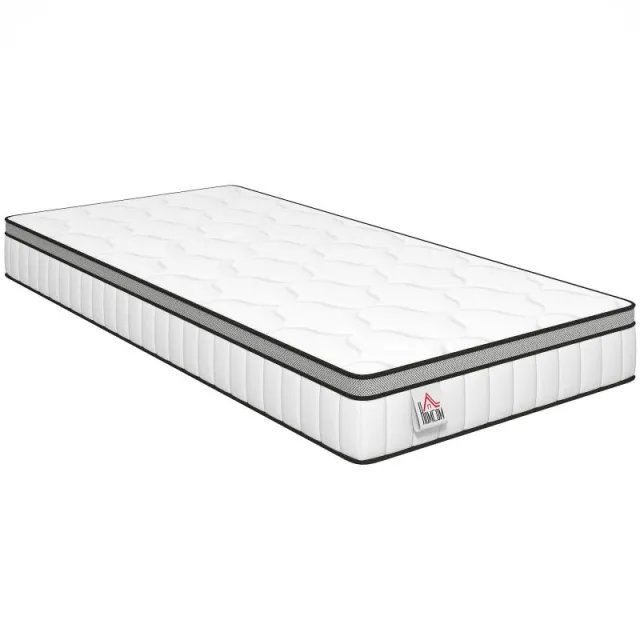 Στρώμα 90 x 190 cm, 20 cm πάχος, στρώμα με 7 ζώνες και ελατήρια με ψυχρό gel μνήμης.