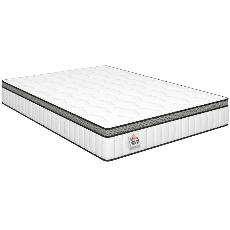 Στρώμα 140 x 190 cm, 20 cm πάχος, στρώμα με 7 ζώνες και ελατήρια με ψυχρό αφρό μνήμης.