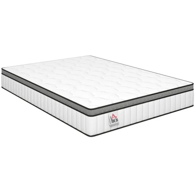 Στρώμα 140 x 190 cm, 20 cm πάχος, στρώμα με 7 ζώνες και ελατήρια με ψυχρό αφρό μνήμης.