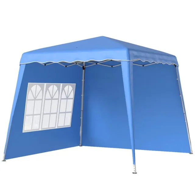 Pop-Up Αναδιπλούμενη Σκηνή 2.89 x 2.89m / Κήπου με Πλευρικούς Τοίχους, Ρυθμιζόμενο Ύψος, UV50+ Προστασία – Μπλε