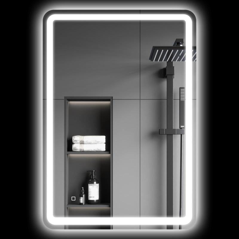 LED Καθρέφτης Μπάνιου 70x100 cm – 3 Χρώματα Φωτός, Ρυθμιζόμενη Φωτεινότητα, Λειτουργία Αντιθάμβωσης, Λειτουργία Μνήμης, Βαθμός IP44