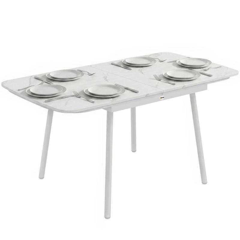Ορθογώνιο Τραπέζι Κήπου 6 Ατόμων, 140x80 cm με Επιφάνεια WPC