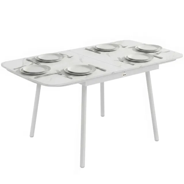 Ορθογώνιο Τραπέζι Κήπου 6 Ατόμων, 140x80 cm με Επιφάνεια WPC