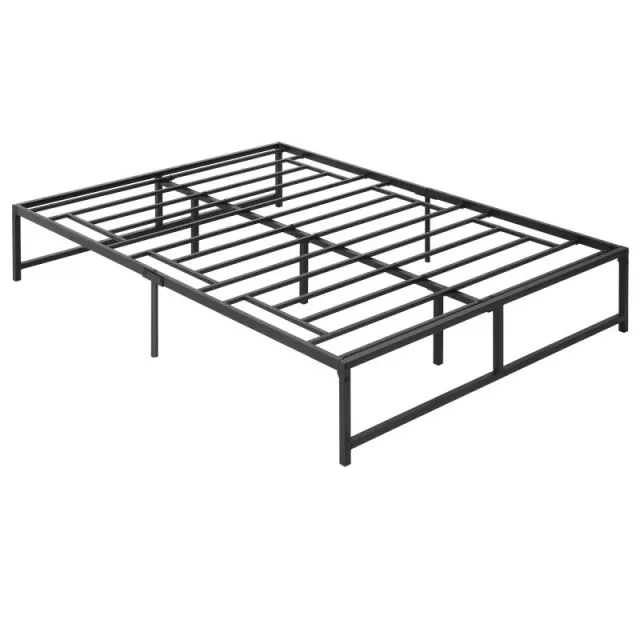 Κρεβάτι Διπλής Κλίνης (135x190 cm) με Πόδια 35 cm – Μαύρο Κρεβάτι με Χώρο Αποθήκευσης Κάτω από το Κρεβάτι