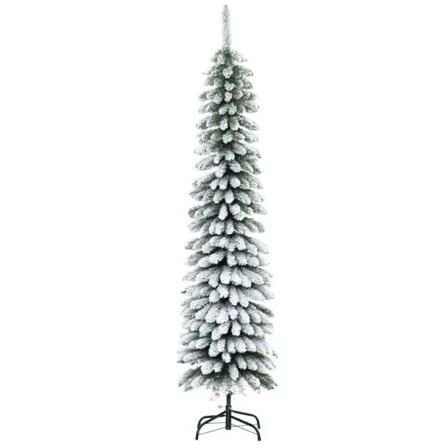 Λεπτός Χριστουγεννιάτικος Δέντρο 180 cm με 395 Tips και Αναδιπλούμενη Μεταλλική Βάση – Πράσινο (Εσωτερικού Χώρου/Σαλονιού)
