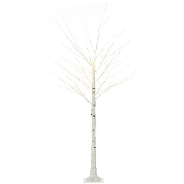 Δέντρο Μπερζέρα 180 cm με 96 Ζεστές Λευκές LED Λάμπες (IP44) – Εσωτερική Διακόσμηση – 22x22x180 cm – Λευκό