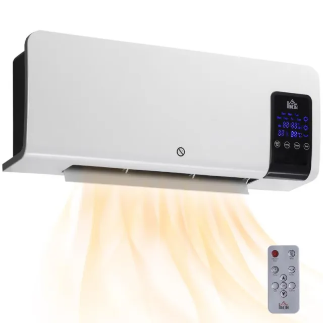 Ηλεκτρικός Θερμαντήρας Τοίχου 1000W/2000W με LED Οθόνη και Τηλεχειριστήριο – Λευκό (54.5 x 12 x 21.5 εκ.)